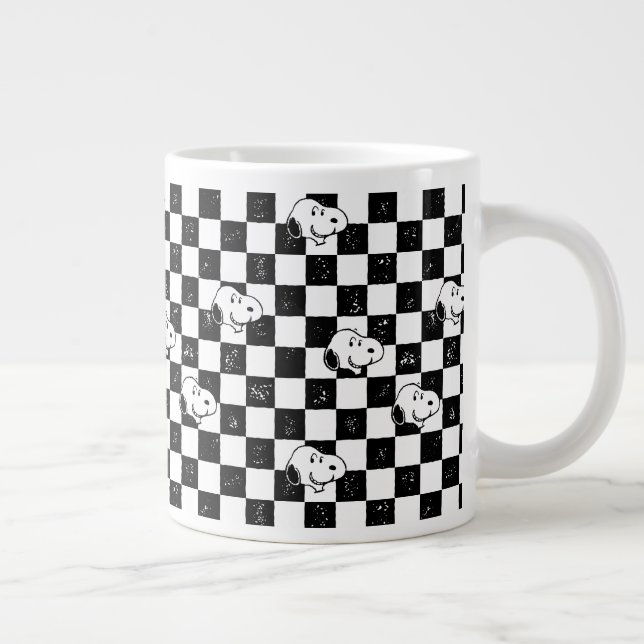 Peanuts | Snoopy Chequered Flag Large Coffee Mug (Right)