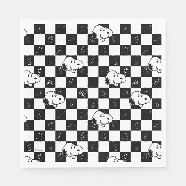 Peanuts | Snoopy Chequered Flag Napkin (Front)