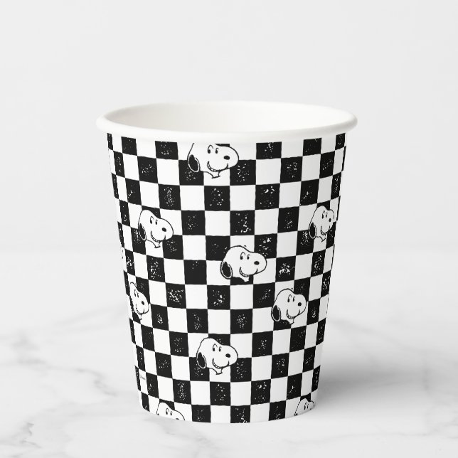 Peanuts | Snoopy Chequered Flag Paper Cups (Front)