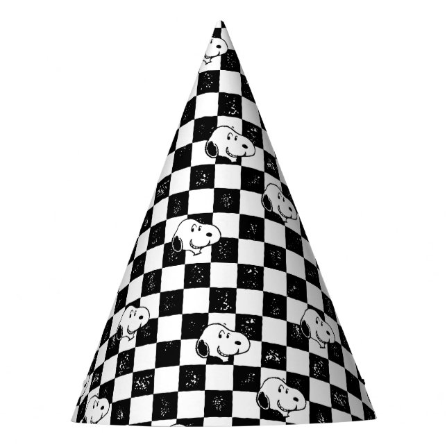Peanuts | Snoopy Chequered Flag Party Hat (Front)