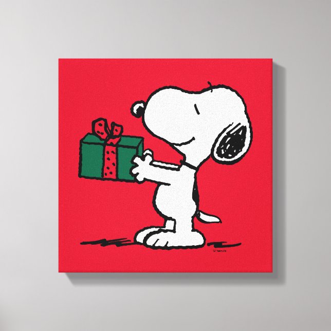 Peanuts | Snoopy Christmas Gift Giver Canvas Print (Front)