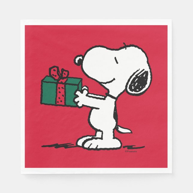 Peanuts | Snoopy Christmas Gift Giver Napkin (Front)