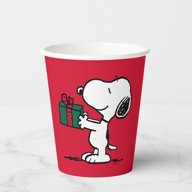 Peanuts | Snoopy Christmas Gift Giver Paper Cups (Front)