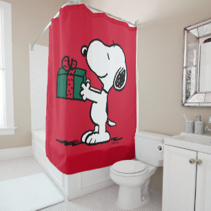 Peanuts   Snoopy Christmas Gift Giver Shower Curtain