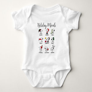 Peanuts   Snoopy Christmas Holiday Moods Baby Bodysuit