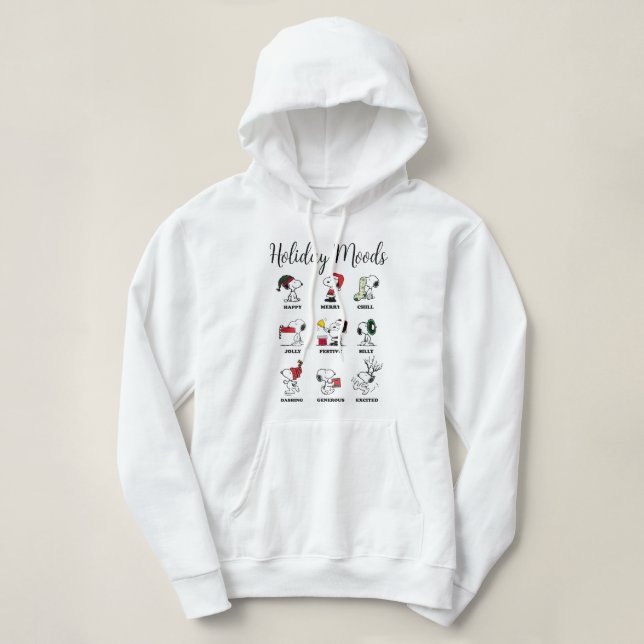 Peanuts | Snoopy Christmas Holiday Moods Hoodie (Design Front)