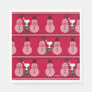 Peanuts   Snoopy Christmas Sweater Snowman Napkin