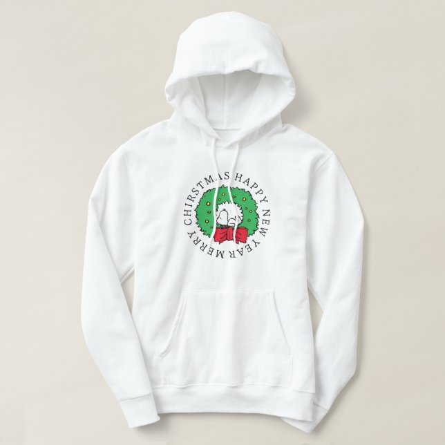 Peanuts | Snoopy Christmas Wreath Hoodie (Design Front)