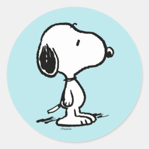 Peanuts   Snoopy Classic Round Sticker