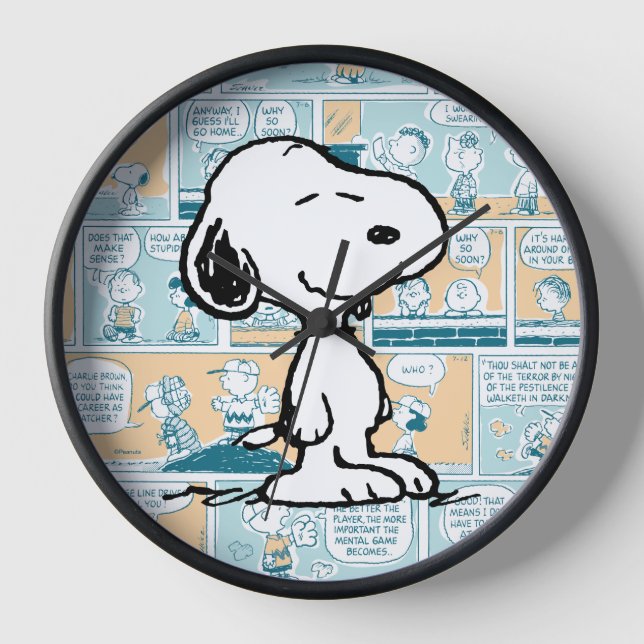 Peanuts | Snoopy Comic Pattern Clock (Front)
