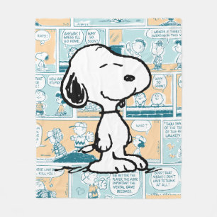 Peanuts Snoopy Comic Pattern Fleece Blanket
