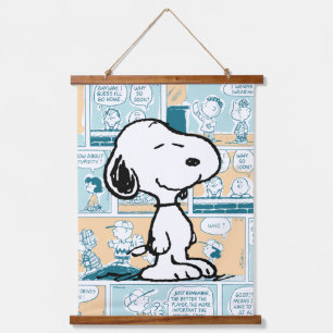Peanuts Snoopy Comic Pattern Hanging Tapestry