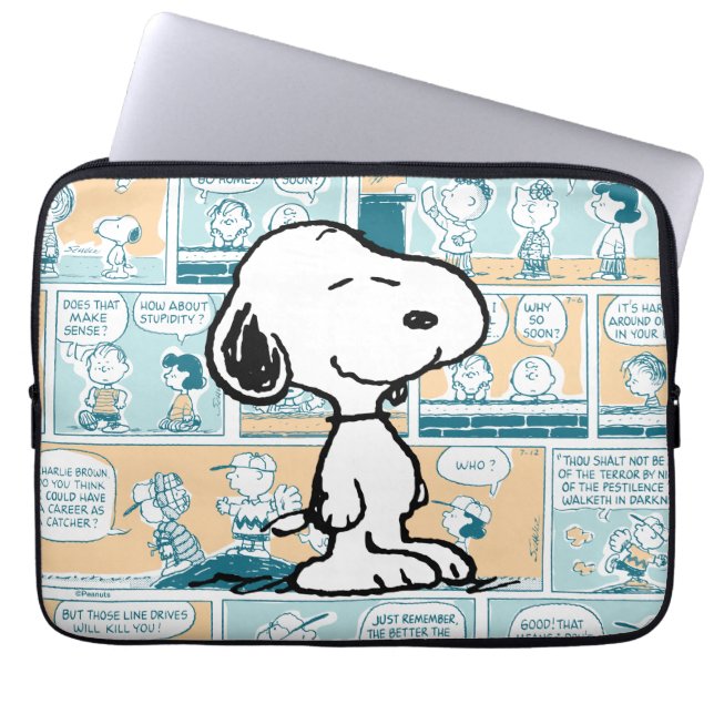 Peanuts | Snoopy Comic Pattern Laptop Sleeve (Front)