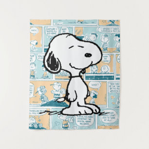 Peanuts Snoopy Comic Pattern Tapestry