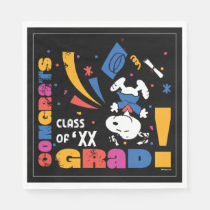 Peanuts Snoopy Congrats Grad Graduation Confetti Napkin
