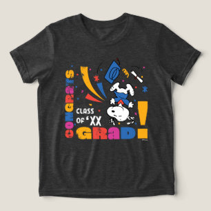 Peanuts Snoopy Congrats Grad Graduation Confetti Tri-Blend Shirt