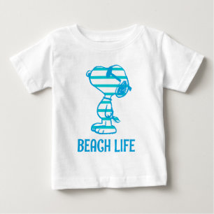 Peanuts   Snoopy Cyan Stripes Sunglasses Baby T-Shirt