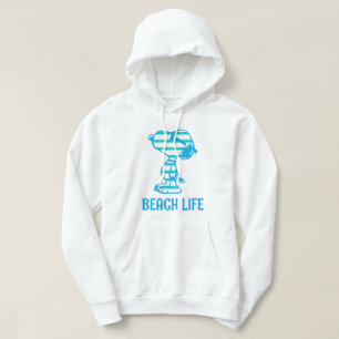 Peanuts   Snoopy Cyan Stripes Sunglasses Hoodie