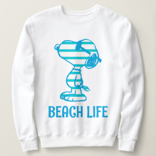 Peanuts Snoopy Cyan Stripes Sunglasses Sweatshirt