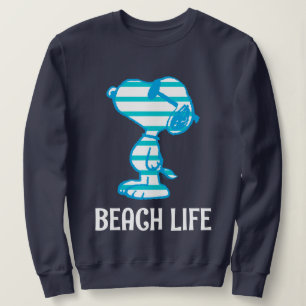 Peanuts   Snoopy Cyan Stripes Sunglasses Sweatshirt