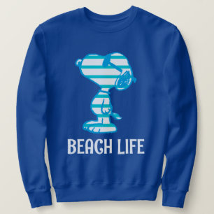 Peanuts   Snoopy Cyan Stripes Sunglasses Sweatshirt