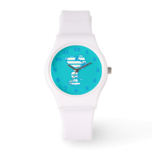 Peanuts   Snoopy Cyan Stripes Sunglasses Watch