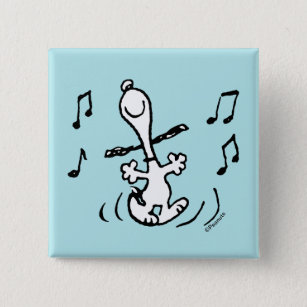 Peanuts   Snoopy Dancing 15 Cm Square Badge