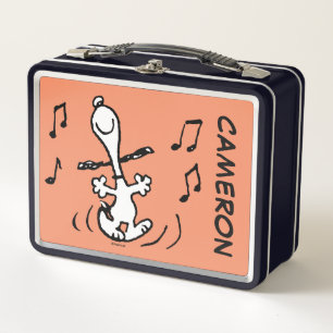 Peanuts Snoopy Dancing Metal Lunch Box