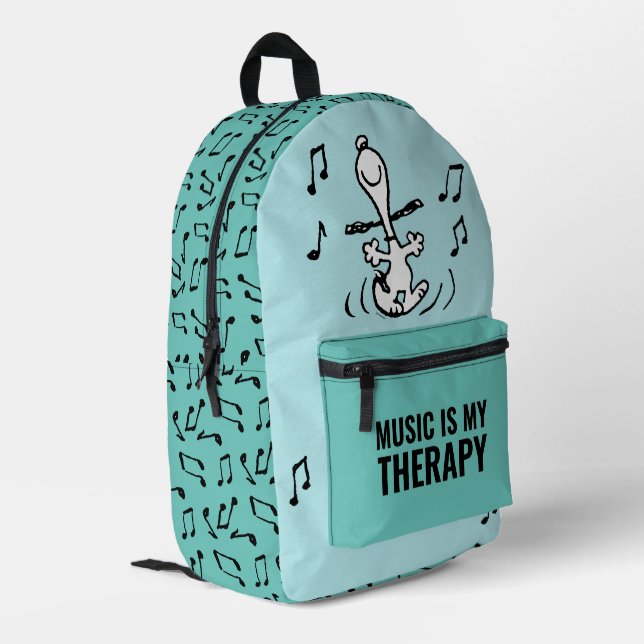 Peanuts | Snoopy Dancing Printed Backpack (Back Corner Left)