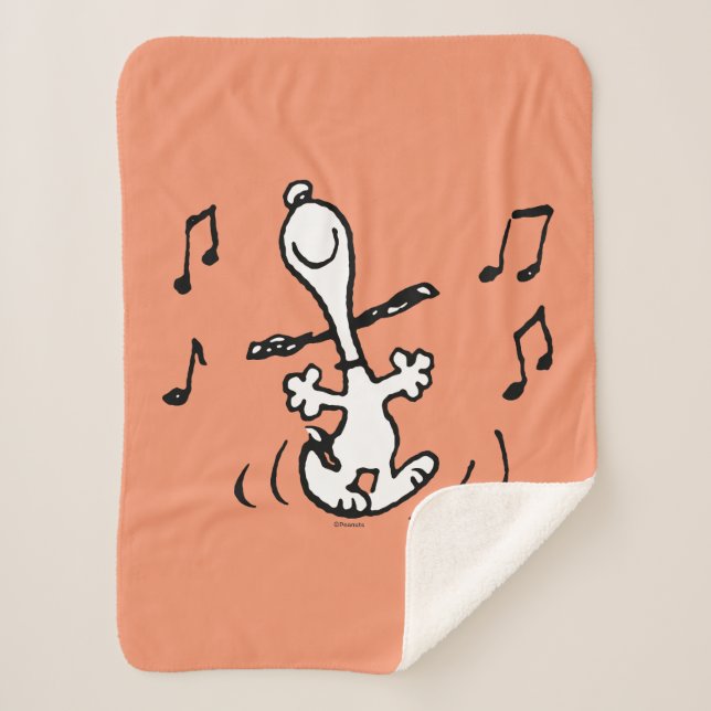 Peanuts | Snoopy Dancing Sherpa Blanket (Front)