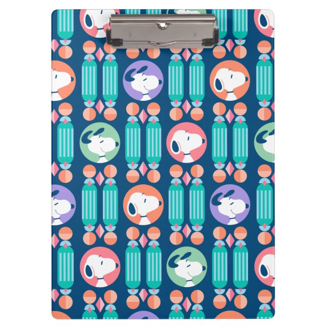 Peanuts | Snoopy Dark Blue Deco Dreams Pattern Clipboard (Front)