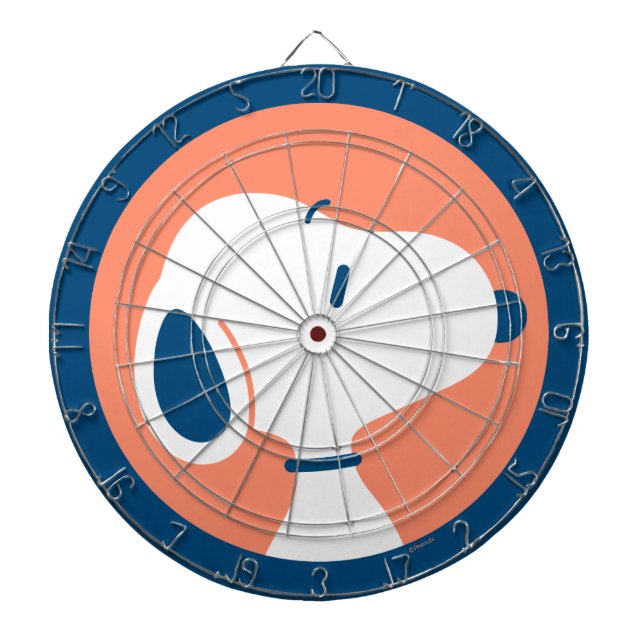 Peanuts | Snoopy Dark Blue Deco Dreams Pattern Dartboard (Front)