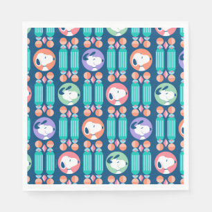 Peanuts Snoopy Dark Blue Deco Dreams Pattern Napkin