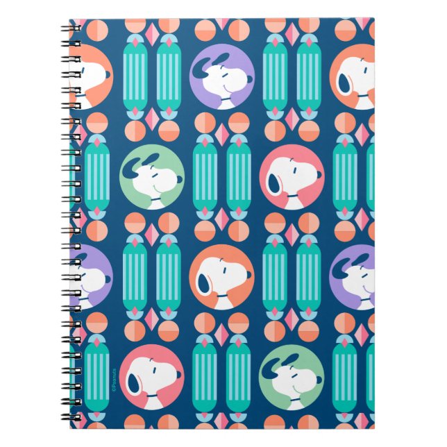 Peanuts | Snoopy Dark Blue Deco Dreams Pattern Notebook (Front)