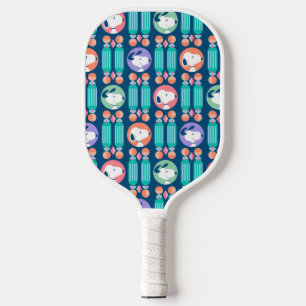 Peanuts   Snoopy Dark Blue Deco Dreams Pattern Pickleball Paddle