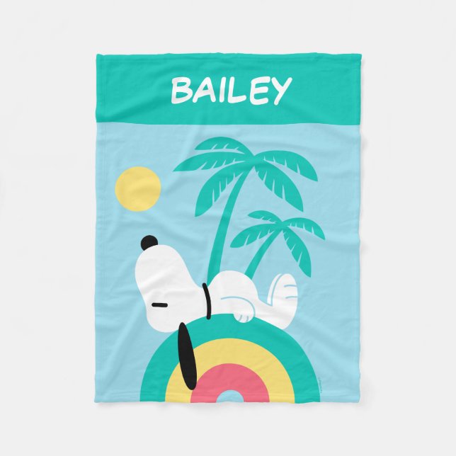 Peanuts | Snoopy Deco | Add Your Name Fleece Blanket (Front)
