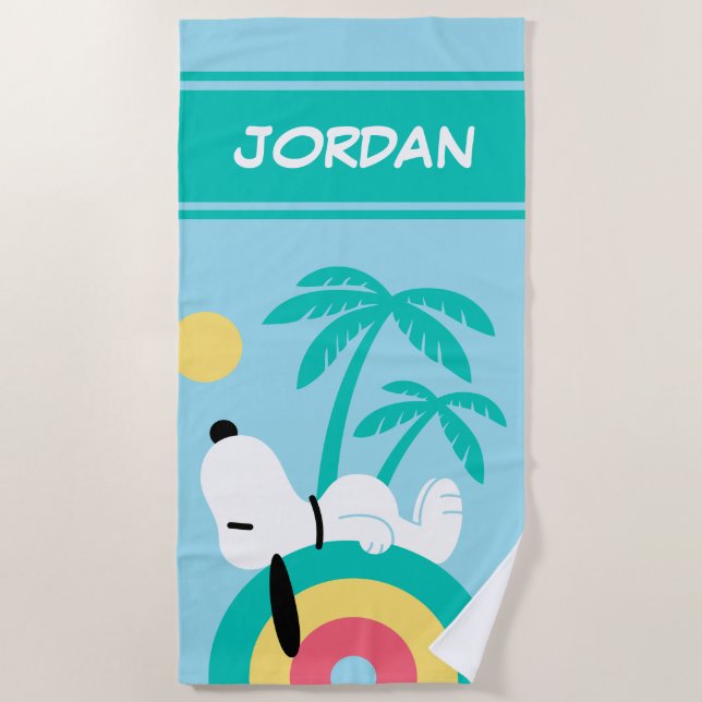 Peanuts | Snoopy Deco Dreams | Add Your Name Beach Towel (Front)