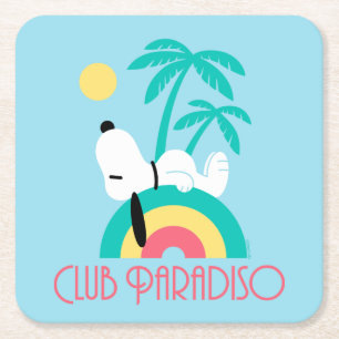 Peanuts Snoopy Deco Dreams Club Paradiso Square Paper Coaster