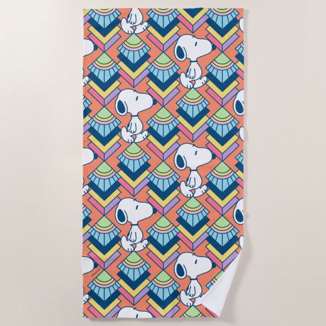 Peanuts | Snoopy Deco Dreams Pattern Beach Towel (Front)