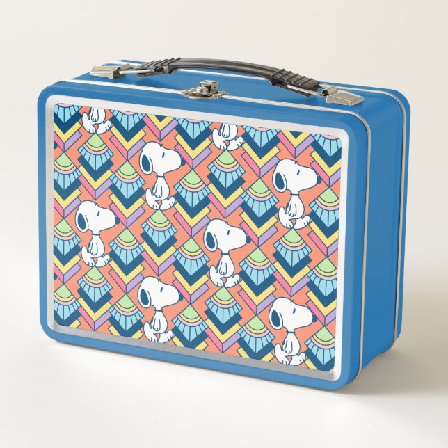 Peanuts | Snoopy Deco Dreams Pattern Metal Lunch Box (Front)