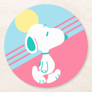 Peanuts Snoopy Deco Dreams Sun Round Paper Coaster
