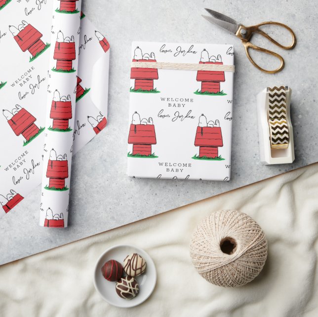 Peanuts | Snoopy Dog House| Baby Shower Wrapping Paper (Crafts)