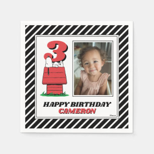 Peanuts Snoopy Dog House Birthday Napkins