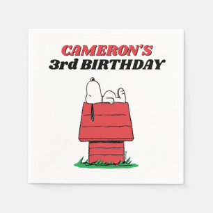 Peanuts Snoopy Dog House Birthday Napkins