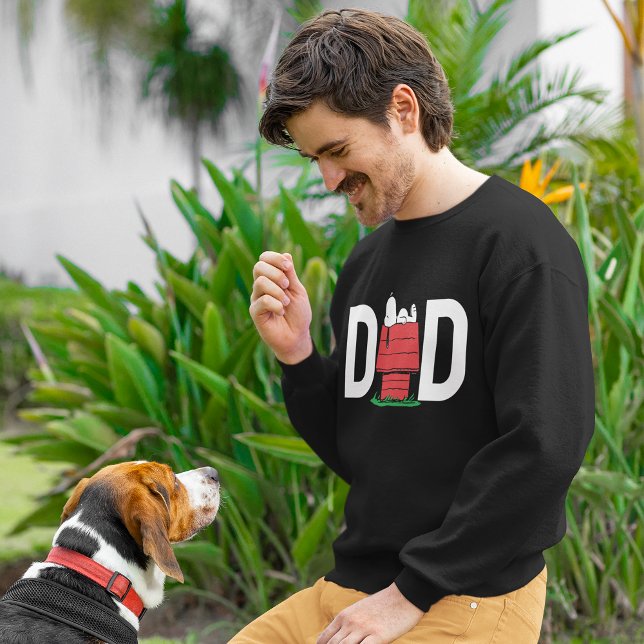 Peanuts Snoopy Dog House | I'm The Dad Sweatshirt (Person wearing sweater)