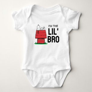 Peanuts Snoopy Dog House   I'm The Little Brother Baby Bodysuit
