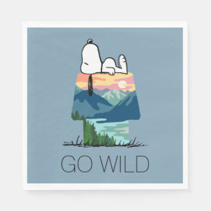 Peanuts Snoopy Dog House Sunrise Napkin