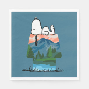 Peanuts   Snoopy Dog Sunset View Napkin