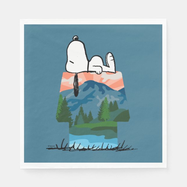 Peanuts | Snoopy Dog Sunset View Napkin (Front)