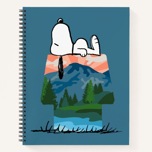 Peanuts | Snoopy Dog Sunset View Notebook (Front)